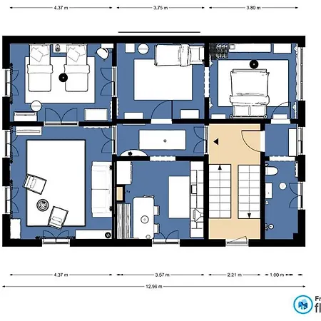 Ruhig Trotz Stadtzentrum Mit Parkplatz Auf Privatgrundstueck 霍恩埃姆斯
